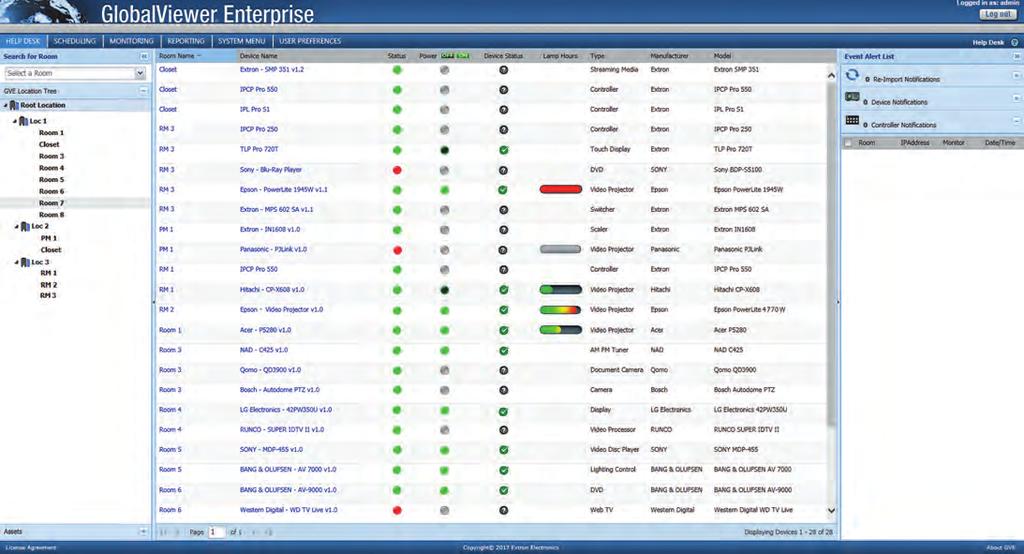 소프트웨어 GlobalViewer Enterprise 서버기반 AV 리소스관리소프트웨어 GlobalViewer Enterprise - GVE 소프트웨어는수백개의일반 AV 작업을직관적으로제어하여 AV 시스템리소스관리를간소화합니다.