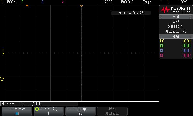 수집제어 12 관련항목 세그먼트탐색 " 165 페이지 세그먼트메모리의무한지속성 " 165 페이지 세그먼트메모리재준비시간 " 166 페이지 세그먼트메모리에서데이터저장 " 166 페이지 세그먼트탐색 1 Current Seg 소프트키를누르고엔트리노브를돌려첫트리거이벤트이후의시간을표시하는시간태그를따라원하는세그먼트가표시되도록합니다.