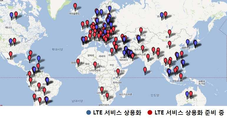 [ 표 ] 각국가별 전환중인 WiMAX 사업자 (2012.