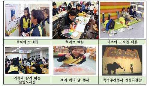 학교독서교육프로그램운영사례 학교명 프로그램명 청학초등학교 독서와함께하는마음가꿈교실 1. 운영목적및개요 - 심신의발달과정상가장활발한초등학생들에게단계적인독서지도를통하여독서능력을계발 습관화하여정착시키고, 이를통하여인성교육을도모하고자함.