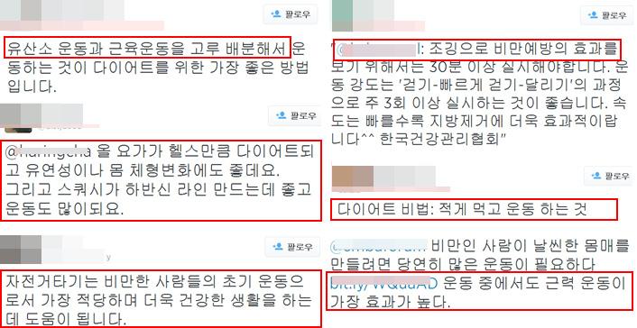 제 6 장소셜빅데이터를활용한사회위험요인예측 265 표 6-17 운동에대한긍 부정감성분석결과 순위 긍정 부정 1