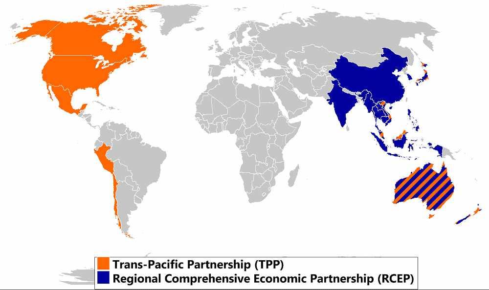 적인국영기업의개혁을주도할수있었는데, 베트남정부는수년간 그노력을기울였지만기득권으로인해그렇게할수없었다. 그림 7. 초기아시아태평양경제동반자협정 (TPP) 회원국 (Source : Rabobank) 트럼프행정부의 TPP 철수로중국은다른지역과자유무역협정을맺고아시아에서그영향력을확대할수있는기회를간접적으로부여받았다.