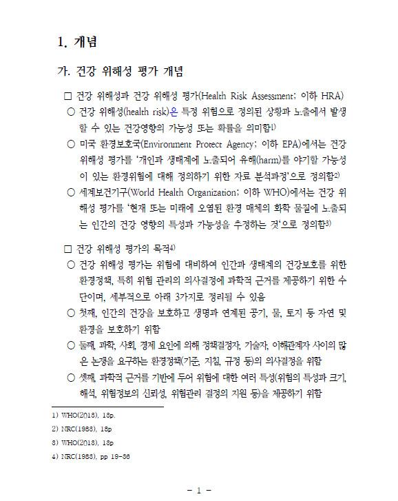 제 4 장농도반응함수표준안과시범적용 101 나. 농도반응함수표준안가이드라인지금까지연구내용을바탕으로대기오염의건강위해성평가를위한 CR함수표준안의대한가이드라인을작성하고자하였다.