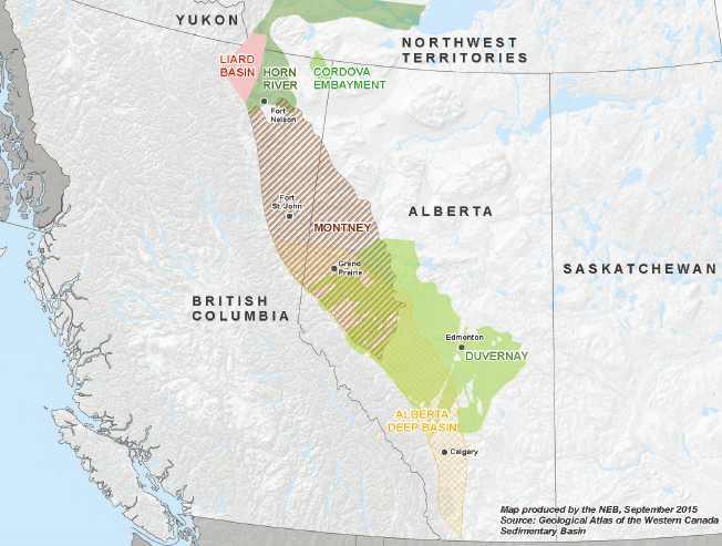 < 주요지역별천연가스생산량변동전망 (NEB 기준시나리오 ) > 지역 2014년 2040년 브리티시콜롬비아州 Montney(Bcf/d) 2.2 7.0Bcf/d 앨버타州 Montney(Bcf/d) 0.8Bcf/d 2.6Bcf/d Alberta Deep Basin(Bcf/d) 2.5Bcf/d 3.6Bcf/d Horn River(Bcf/d) 0.5Bcf/d 0.