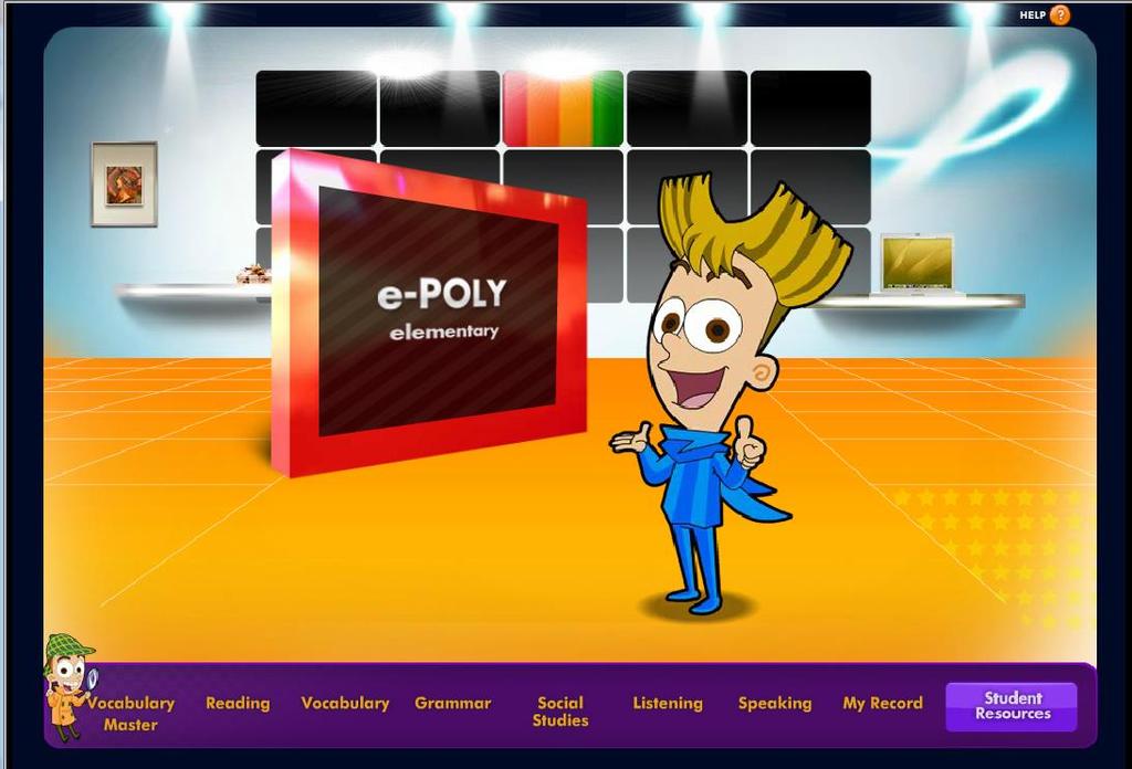 Main page e-poly 초등부제공컨텐츠는 Reading, Vocabulary, Grammar(GTi는미포함 ), Listening, Speaking(e-POLY