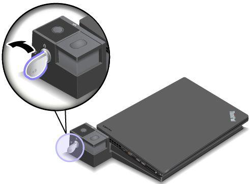 ThinkPad 도킹스테이션분리 컴퓨터를 ThinkPad 도킹스테이션에서분리하려면다음과같이하십시오. 참고 : ThinkPad Basic Dock에는시스템잠금기능이없습니다. 1.