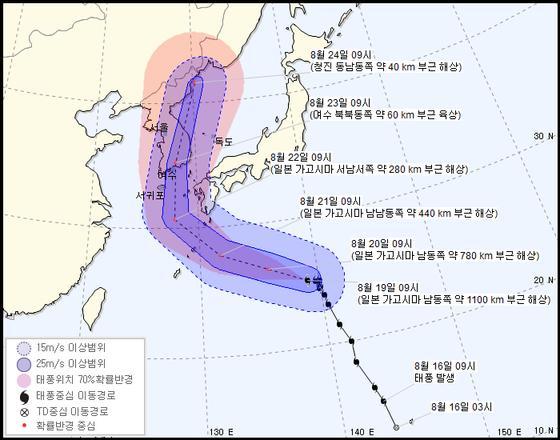 산업분석신한생각 / 218 년 8 월 21 일 ( 화 ) 태풍솔릭경로예상 (218 년 ) 자료 : 언론보도, 신한금융투자 21 년이후전국영향태풍의중심기압및재산피해액비교 ( 십억원 ) 재산피해액 ( 좌축 ) 6, 중심기압 ( 우축 ) (hpa) 98 4,5 955 3, 93 1,5 95 루사 (22) 매미 (23) 에위니아 (26) 볼라벤및덴빈 (212)