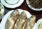 익히지않은생선을초고추장이나겨자에찍어먹는음식 생선구이 :