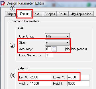 2. PCB Board 제작 1) Board 디자인설정먼저환경설정을위해 Setup > Design Parameters 메뉴를클릭한다.