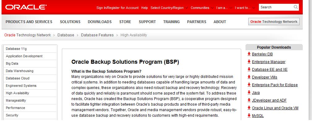 BackupXcelerator 는 RMAN 백업관련국산제품으로는유일하게 Oracle BSP 가입완료하였습니다.