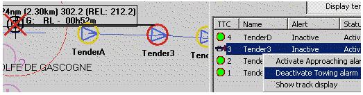 Tender3 용 Tender towing alarm ( 범위 >