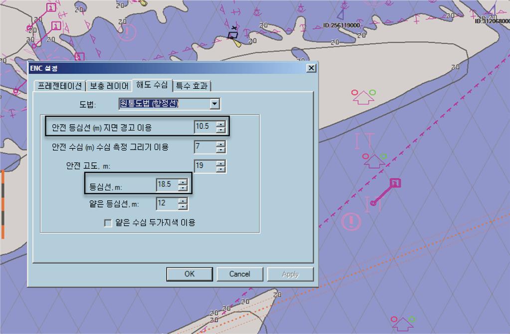 또는 커서가 해도에 있 을 때 F4 키를 누릅니다.