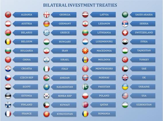 개별회원국간투자협정 아제르바이잔은한국을포함한 45 개국과개별회원국간투자협정 (Bilateral Investment Treaties) 을체결했다. 자료원 : AZPROM 자.