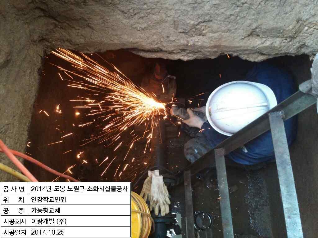 소요시간 ( 분 ) 작업인원 ( 인 ) 기준 ) 2014 년북부시설물공사 15.0 2 50.