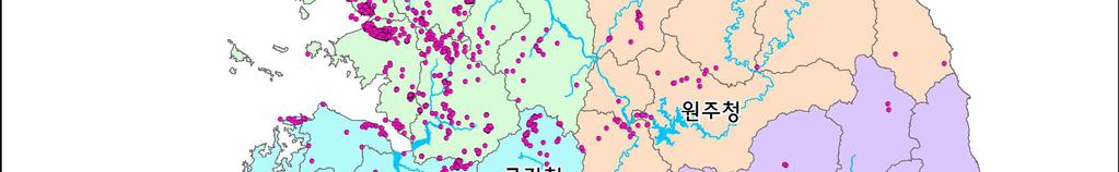 4%) 한강청 5,371 원주청 245 50,375 낙동강청 1,367 대구청