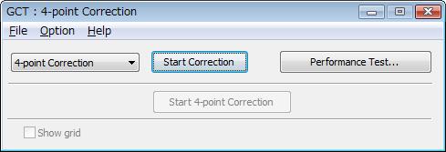 Start Correction 버튼을클릭한후 Start 4-point Correction 버튼을클릭하십시오.