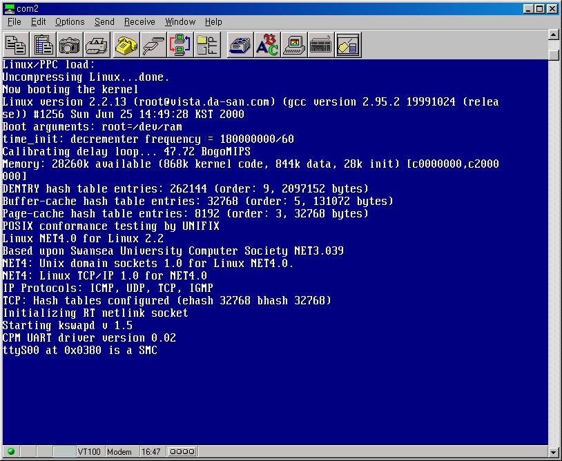 Booting Process Example DASAN bootloader loads Linux image from Flash ROM or from other server