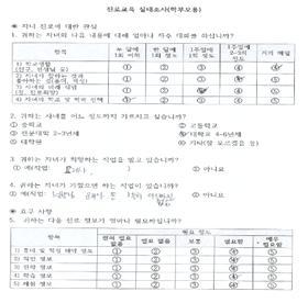 학부모진로인식조사 (N=19, 5 점리커트척도설문지, 2017 년 3 월 2 일, % 로나타냄 ) 조사지영역문항긍정보통부정분석시사점 자녀이해 진로교육인식 진로지도 ➆ 관심이필요한학생 자녀의 장래희망을 알 고있다. 자녀의 적성 소질을 알고있다. 내자녀에게진로교육이필요하다. 직업에대한체험의기회를제공한다.