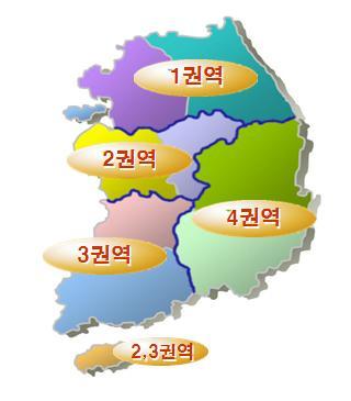 3. 검체의냉장운송 가. 국민건강영양조사조사구현황 국민건강영양조사는 4 개권역으로나누어져일정에따라동시에수행되며조사 기간은대체로매주수요일 - 금요일까지수행된다. 표 5. 국민건강영양조사권역별조사지역 권역 지역 1권역 서울, 경기북부및강원 2권역 서울, 경기남부및충북 3권역 전라도및충남 ( 일부경상지역 ) 4권역 경상도 * 제주도는팀별로순환조사 나.