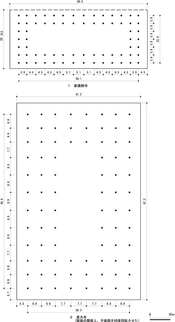 도면 9. 고대일본의금당평면복원모식도 1:800
