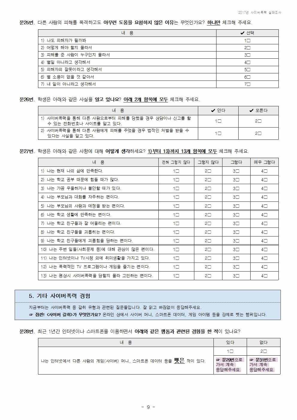 부록. 설문지 -