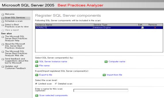 SQL Server 2005 BPA 사용법붂석대상인스턴스지정 붂석대상선택 SQL Server