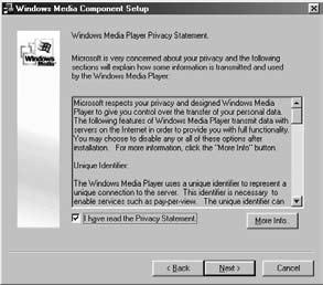 9 Windows 000 Professional 에서 Windows Media Player 의최신버전이설치되어있지않은경우화면지시에따라