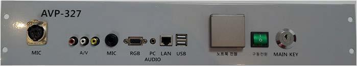 외부입력기기 - 산업표준 19 Rack Type - A/V, 노트북전원, PC Audio, USB, LAN, 마이크