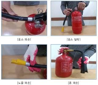 옥내소화전함사용방법영어 HW T USE FIREEXTINGUISHER 일본어屋内消火栓 ( 自動起動方式 ) を使用する方法중국어室内消火栓 ( 自动启动的方法 ) 如何使用 ㅇ소화전함을열고관창 ( 노즐 )