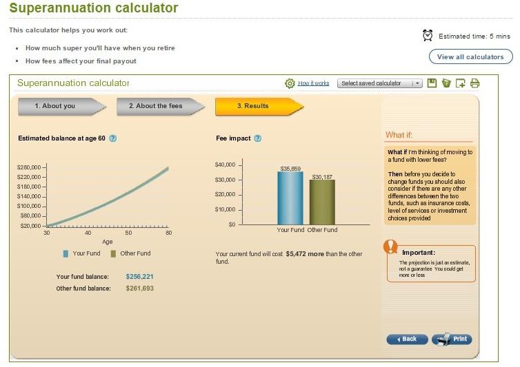 보험소비자금융이해력강화사례 63 < 그림 Ⅴ-6> 호주 Money Smart 의 Superannuation 계산기 자료 : Money Smart. 3. 소비자금융이해력강화프로그램참여 가.