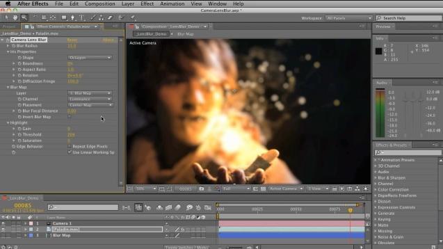 .5 After Effects CS5.5 새로운기능 2. 카메라렌즈흐림 카메라렌즈흐림을사용하면부드러운초점효과제작 카메라렌즈흐림을사용하면부드러운초점효과를만들수있습니다.