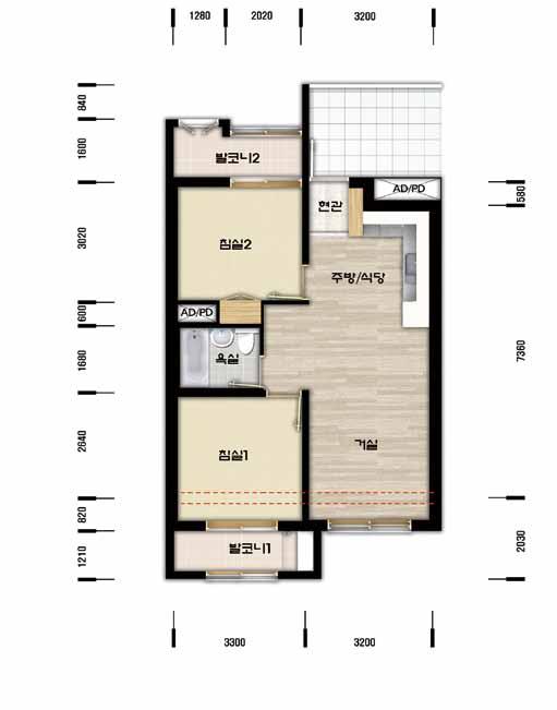 40 m2 계약면적.40 m2 실별면적 침 실.00m2 침 실 2.m2 거 실.