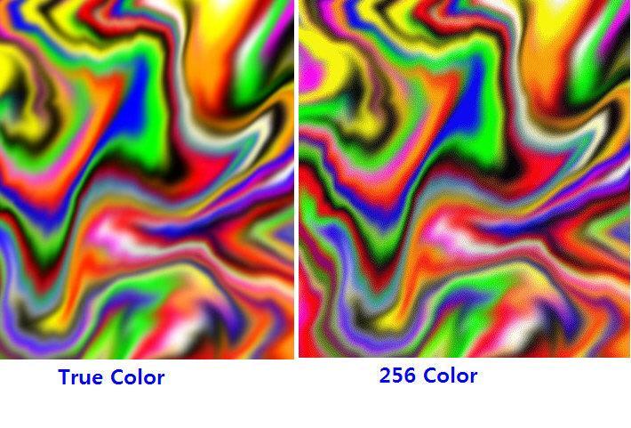 Section 1: 이미지의이해와규격 이미지파일의처리기술 디더링과앤티앨리어싱 디더링 디더링 (Dithering) 은제한된색상을섞어다양한색상을만들어내는 2D 그래픽기법 디더링을조절하는옵션 : 디퓨전