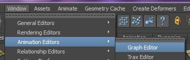 graph editor 로애니메이션수정하기 windows> animation editor>
