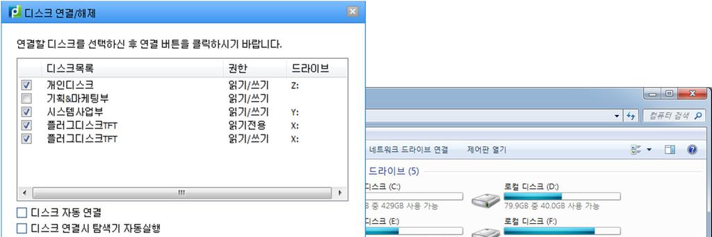 주요기능 사용자기능 관리자기능 부서 / 프로젝트별공유디스크