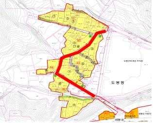 27. 도봉동안골마을도로개설사업 분야 : 국토및지역개발 사업개요 위치 : 도봉동 352-18 ~ 344 규모 : B=6~8m, L=295m 기간 : 2017. 9 ~ 2018.