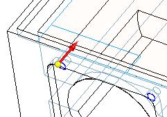 부록 L 작업 : 가공파트모델링 파트내부쪽을가리키도록방향화살표를배치하고클릭합니다. 마침을클릭합니다.