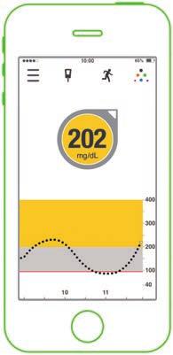 Dexcom G5 Mobile 앱에서는스마트장치를잡는방법에따라두가지방법으로데이터를볼수있습니다. 1. 세로수직모드 : 작업막대가있는 3 시간의트렌드정보. 2. 가로수평모드 : 작업막대가없는 1, 3, 6, 12, 24 시간의트렌드정보. 이섹션에서는홈화면을숙지할수있습니다.