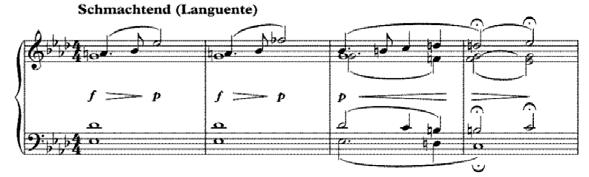 R. 바그너의피아노전곡분석연구 69 에서의반음계적으로상행하는 4음모티브가 트리스탄과이졸데 의주요모티브와매우유사한데,