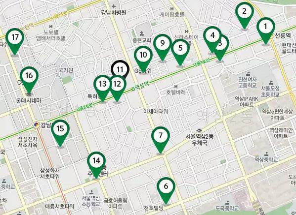 A Geostatistical Analysis of Retail Coffee Store Distribution 21 <Figure > 1 Starbucks stores around Teheran-ro, Gangnam-gu 모든매장이직영방식으로운영된다면이와같은문제는발생하지않는다.