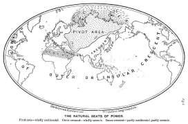 [ 그림 2-7] 매킨더가주장한세계정치의추축지대 자료 : H. J. Mackinder(1904), The Geographical Pivot of History, The Geographical Journal, Vol. 23, No. 4, p. 435.