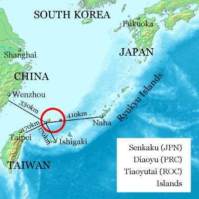 2. 동중국해분쟁 가. 센카쿠열도 ( 조어도 ) 분쟁센카쿠열도는분쟁당사국인중국, 일본, 및대만이각기영유권을주장하는동중국해외양의조그만도서군이며각영유주장국가들마다명칭도각기다르다. 즉중국은조어도 ( 釣魚島 : Diao-yu Dao), 일본은첨각열도 ( 尖閣列島 : Senkaku Islands), 대만은조어대 ( 釣魚臺 : Tiaoytai) 로부르고있다.