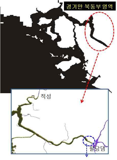 조석 모델격자망수립결과이며