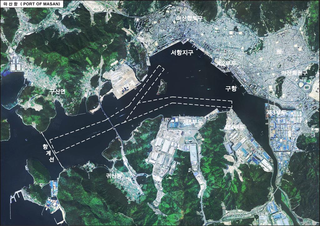 제2장 마산항과 인근 진해항의 연관성 및 각 항만의 역할 비교분석 제1절 항만시설현황 및 주요취급화물의 이용실태 1.