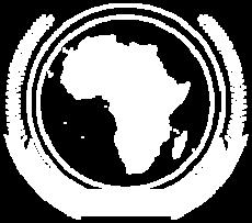 순번제 ): Idriss Deby Itno 차드대통령 AU 상징 (Emblem) 야자나무잎, 황금색원, 국경이표시되지않은아프리카대륙,