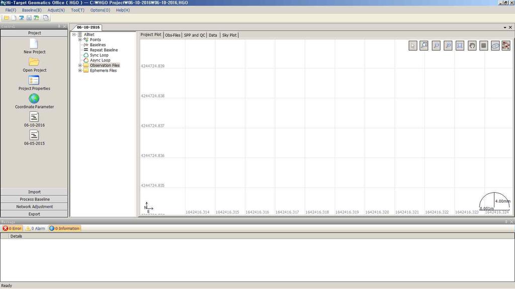 SurveyPro GNSS 컨트롤러소프트웨어 7. 두번째탭에 Obs-Files 클릭 8.