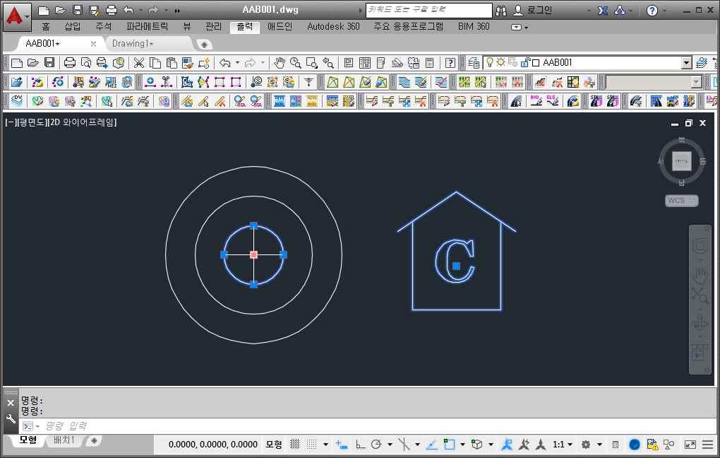 dwg 파일을캐드에서열면아래좌측그림과같이삽입점이 0,0,0 으로들어가있으며, 우측에사용자가추가할심벌을만들어서그센터삽입점을좌측 0,0,0 으로이동시키고기존심벌을삭제하면된다.