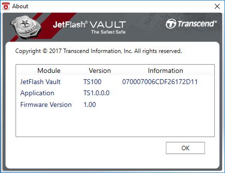 JetFlash Vault 종료하기 JetFlash Vault 를시스템에서안전하게제거하세요. 5.