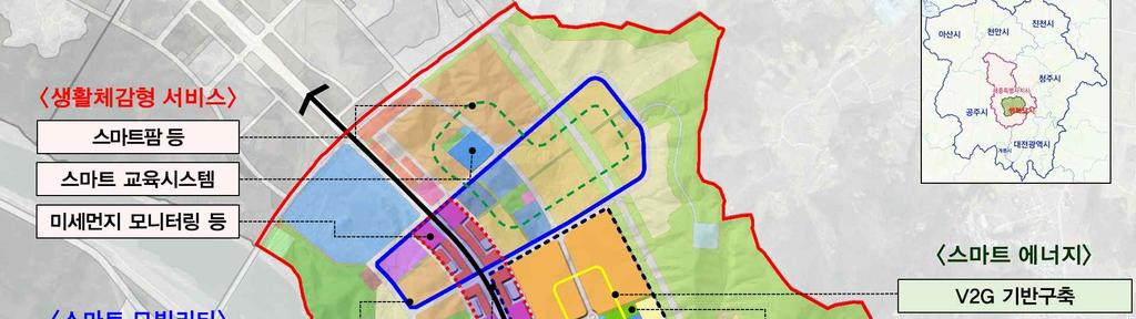 [ 전략 1] 도시성장단계별접근 : 신규개발 / 운영 성숙 / 노후쇠퇴 첫번째로 신규개발하는스마트시티 국가시범도시 부터운영