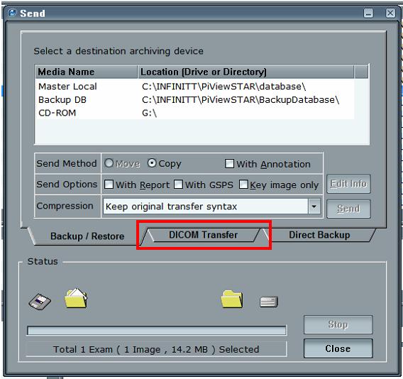 . DICOM Transfer (/3) 화면위치 :